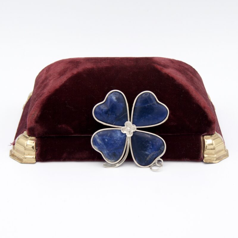 Silver & Sodalite Clover Pendant