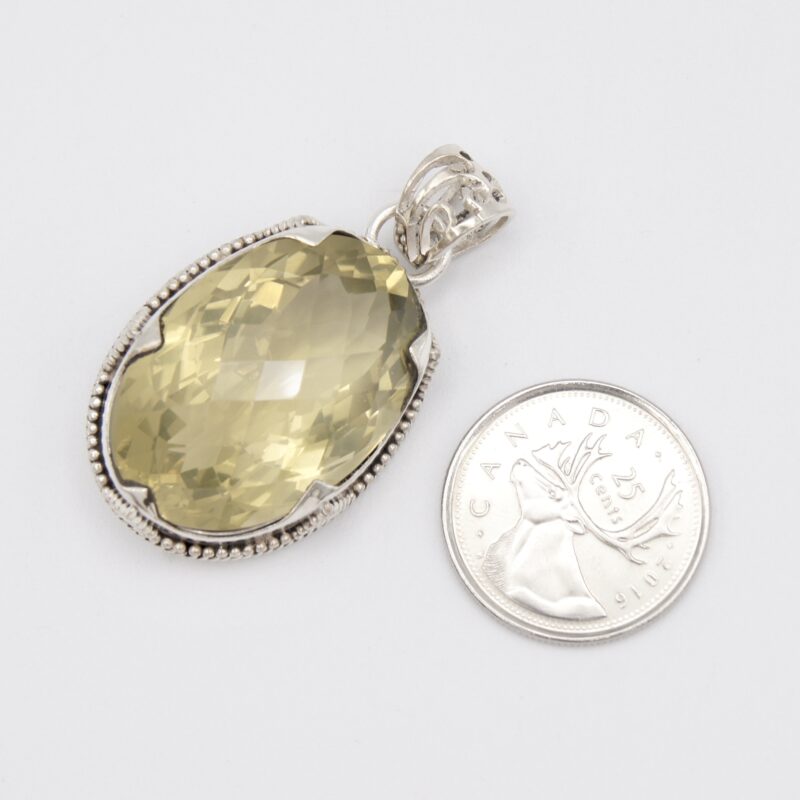 Silver & Yellow Citrine Pendant