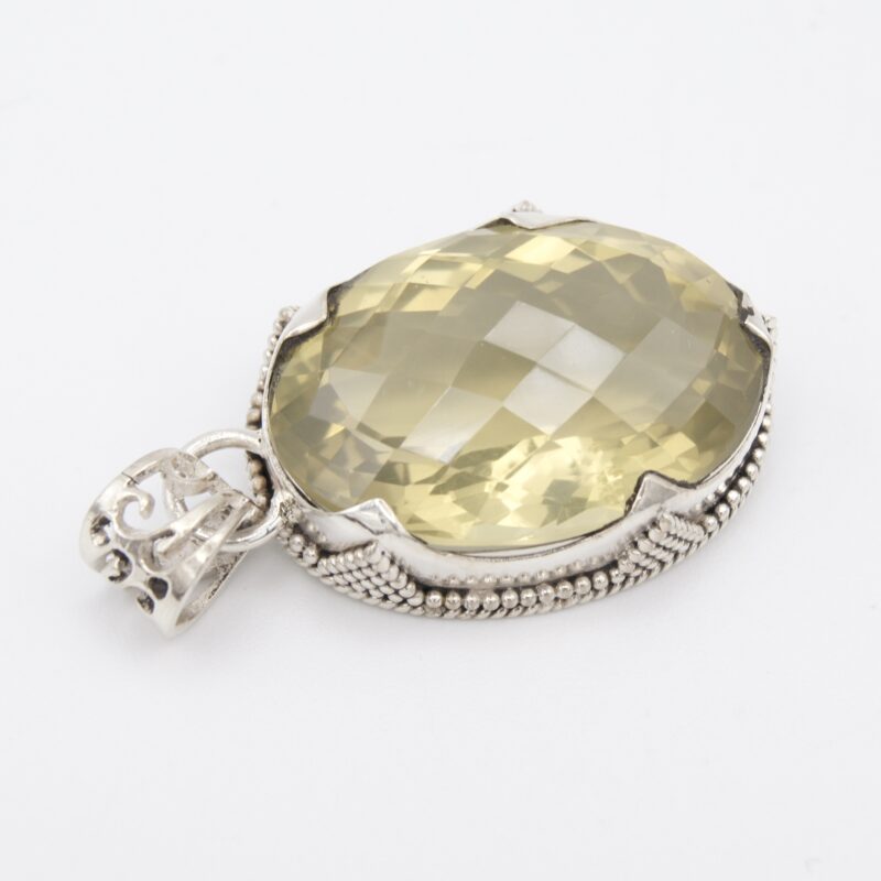Silver & Yellow Citrine Pendant