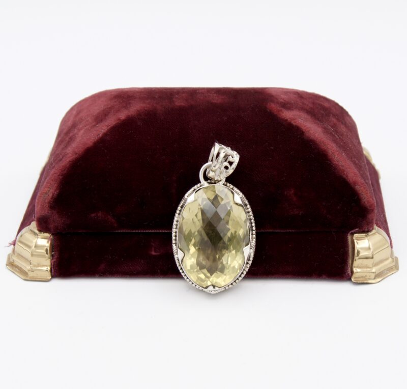 Silver & Yellow Citrine Pendant