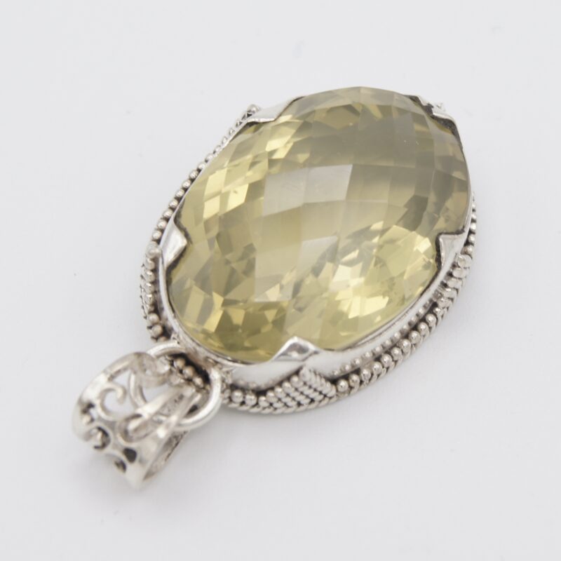 Silver & Yellow Citrine Pendant
