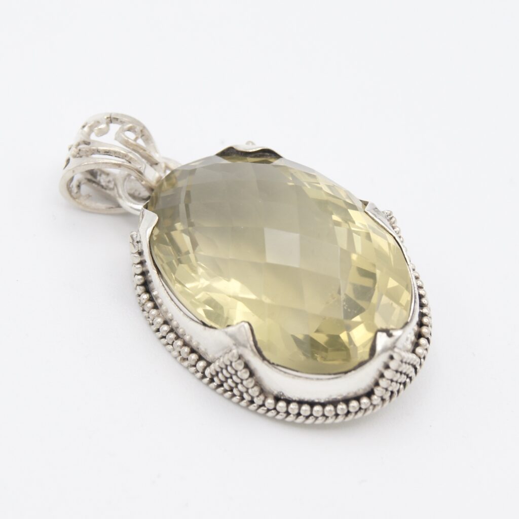 Silver & Yellow Citrine Pendant