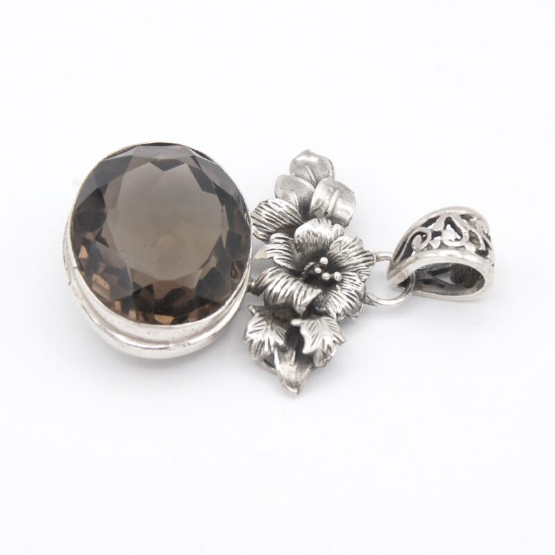 Silver & Smoky Quartz Pendant