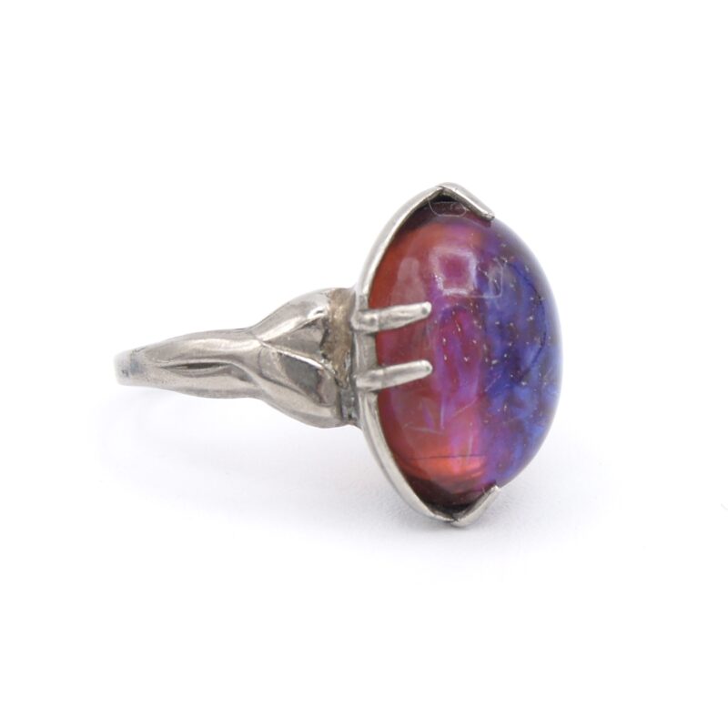 Silver & Faux Opal Ring