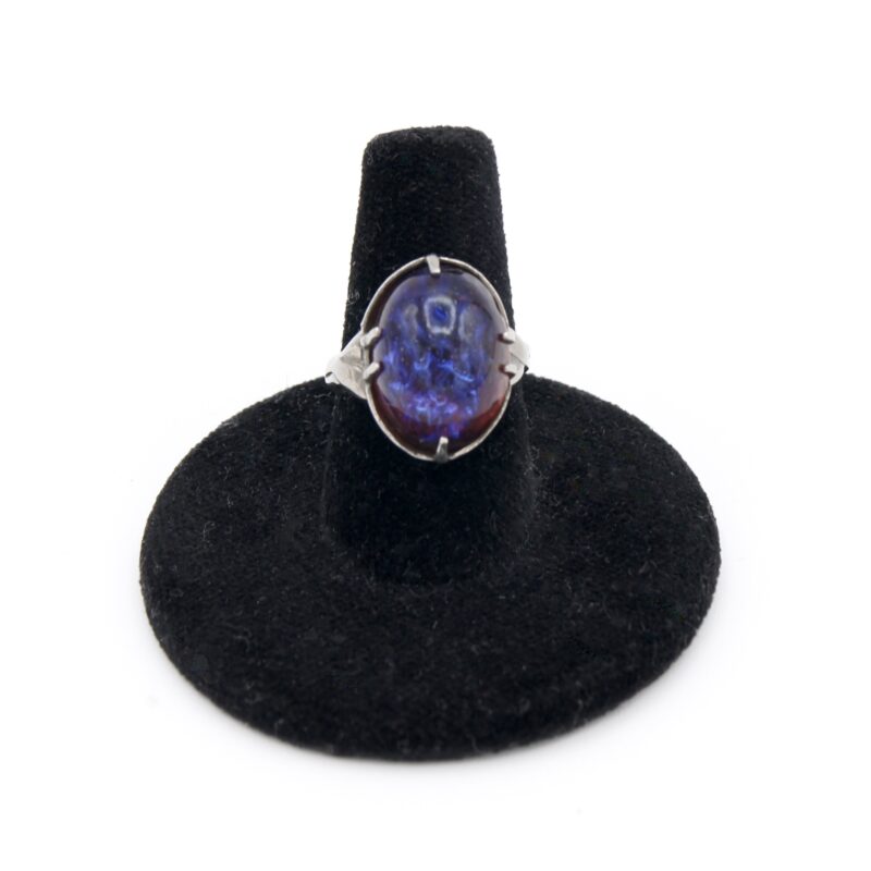 Silver & Faux Opal Ring