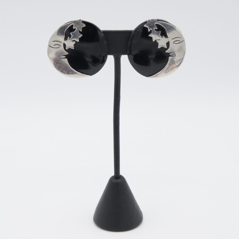 Silver Moon Clip-On Earrings