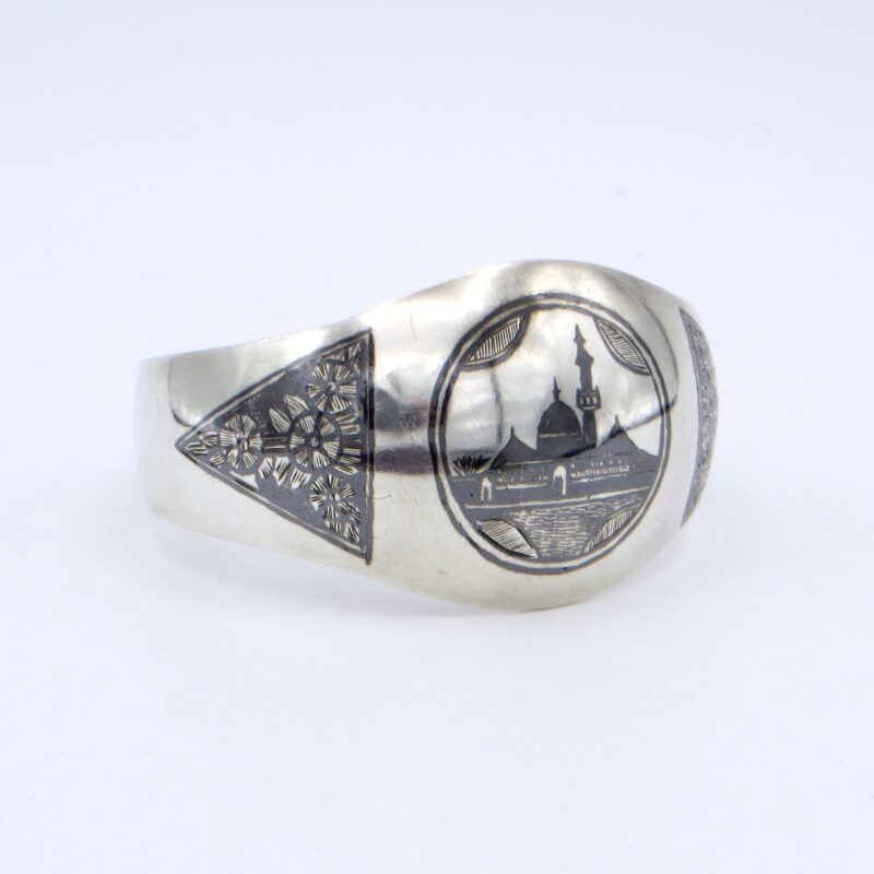Silver Niello Minaret Bracelet