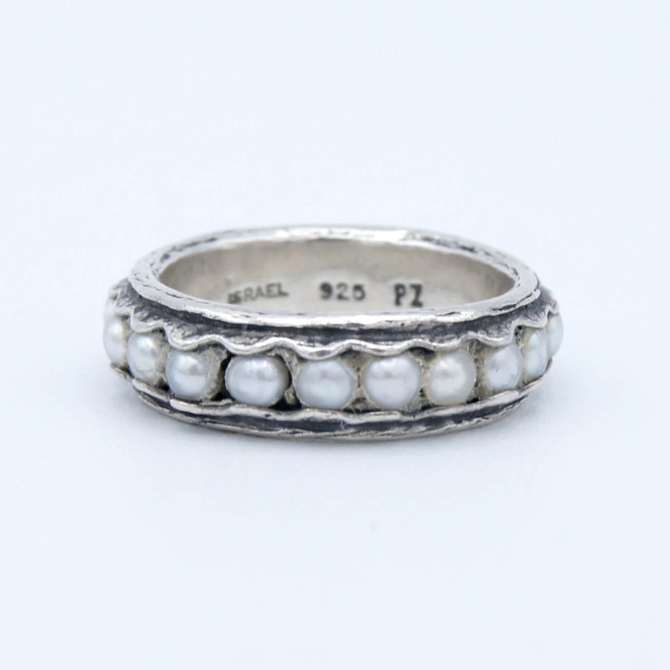 Silver & Pearl Band