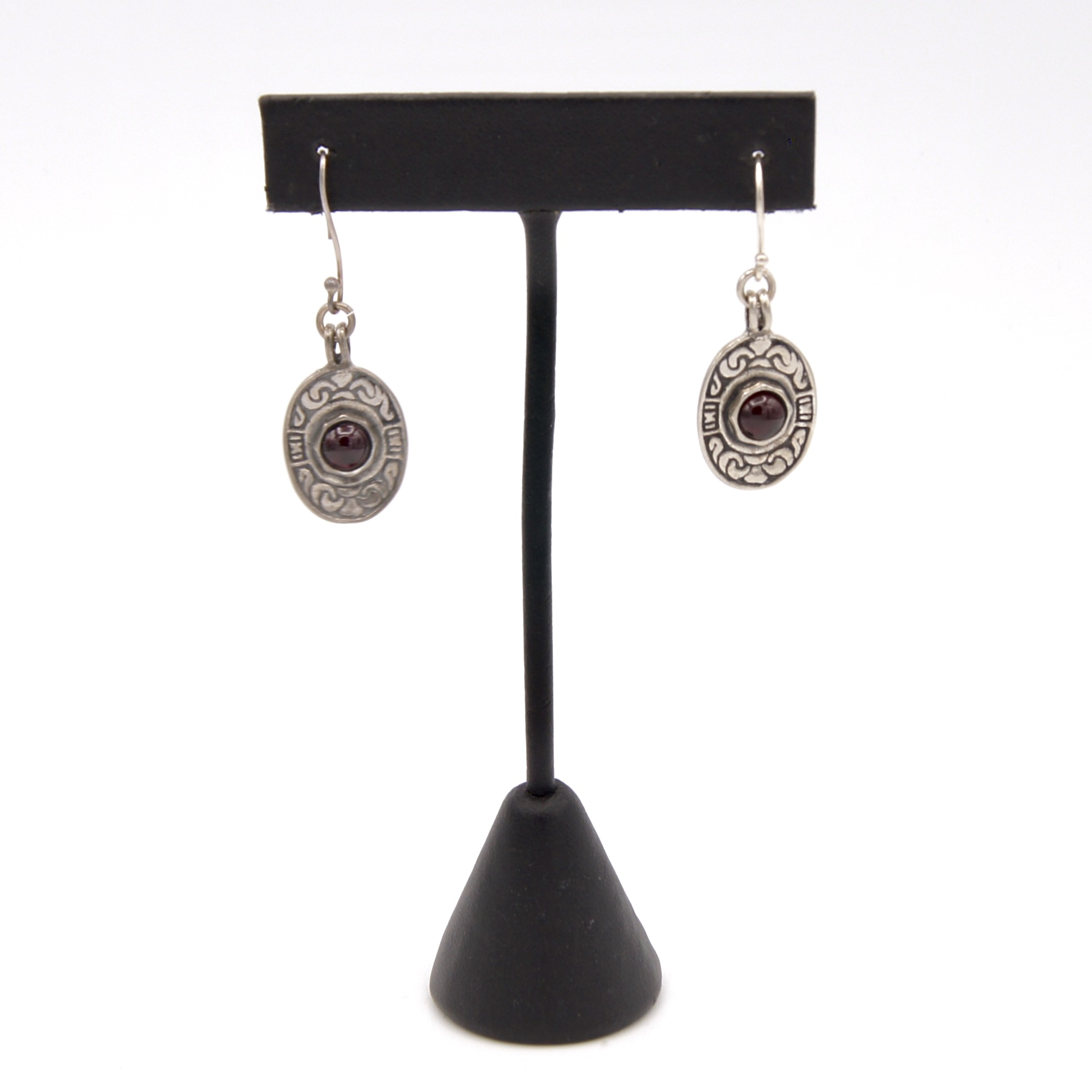 Silver & Garnet Earrings