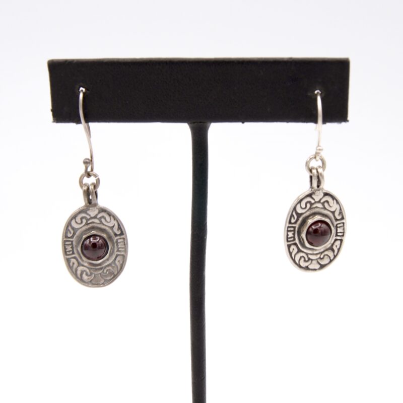 Silver & Garnet Earrings