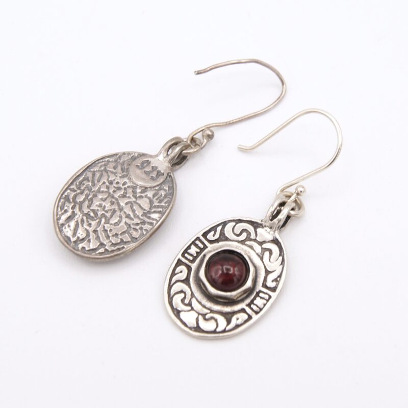 Silver & Garnet Earrings