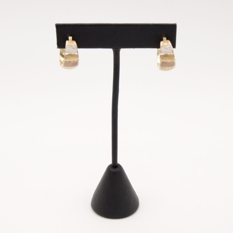 10kt Tri-Gold Hoop Earrings
