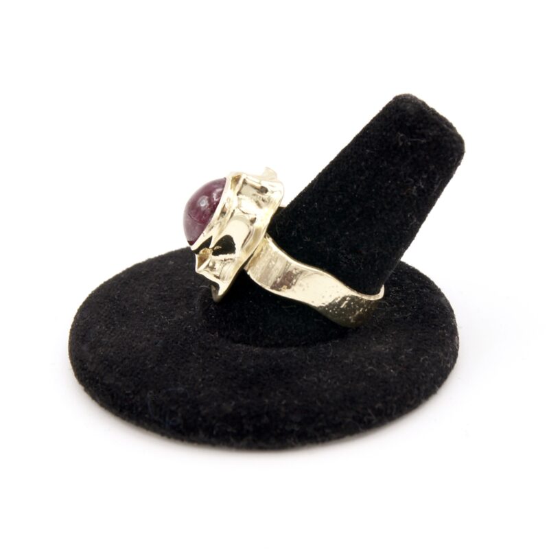 Sterling Gilt & Ruby Ring