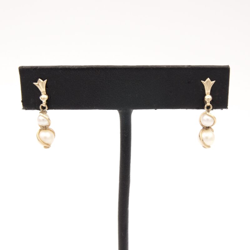 14kt Gold & Cultured Pearl Earrings