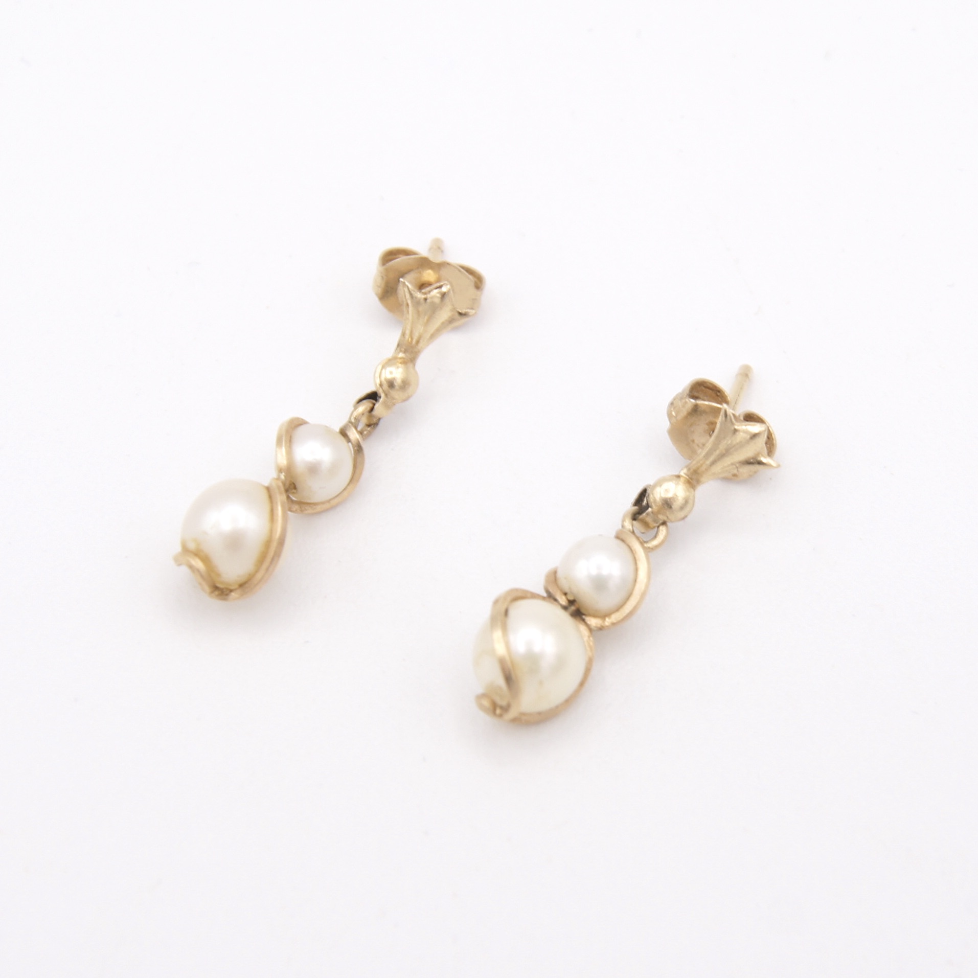 14kt Gold & Cultured Pearl Earrings