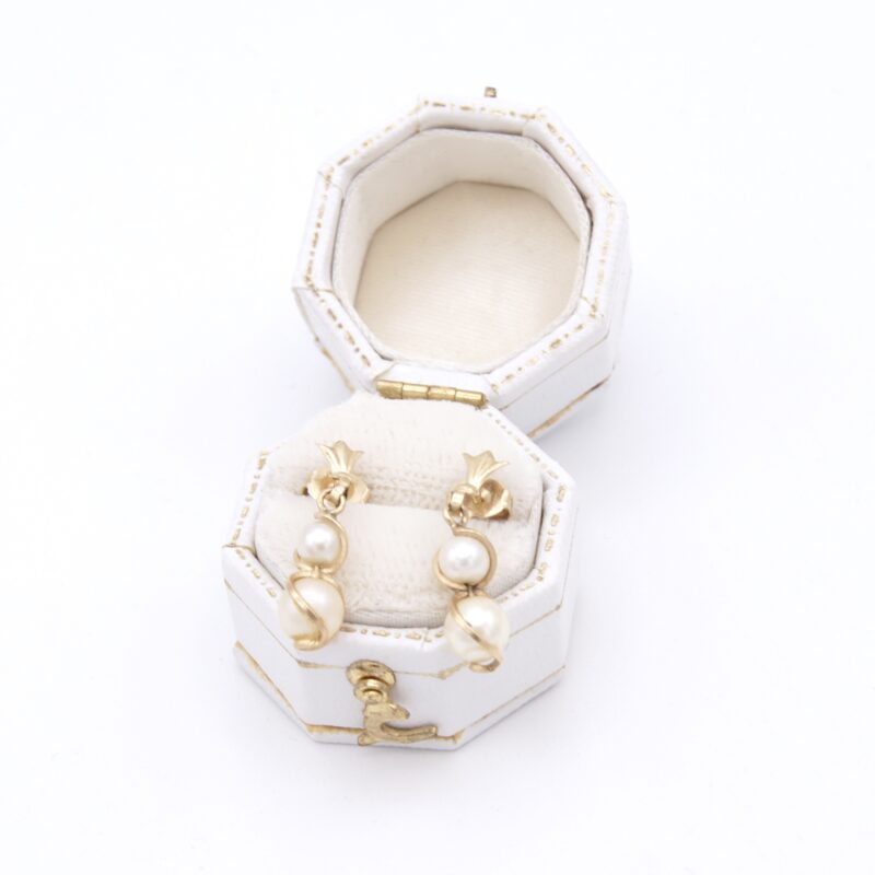 14kt Gold & Cultured Pearl Earrings