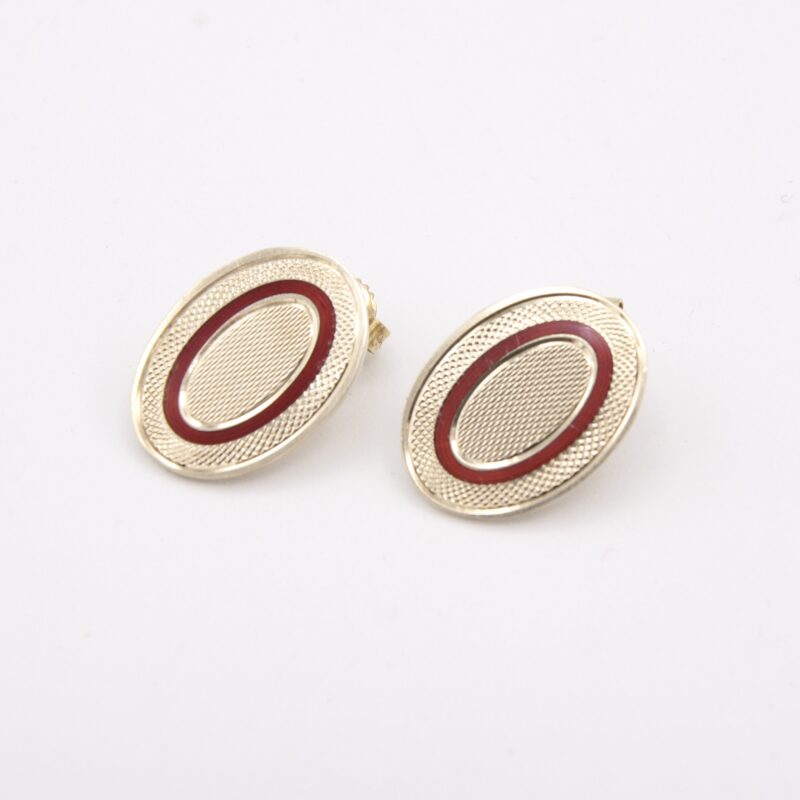 9kt Gold & Enamel Earrings