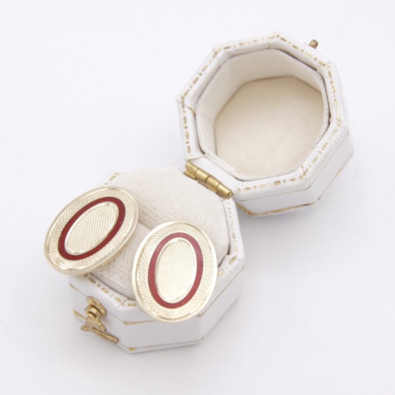 9kt Gold & Enamel Earrings