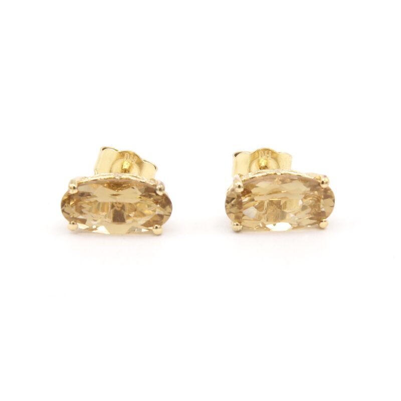Silver Gilt Citrine Earrings