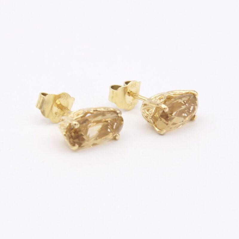 Silver Gilt Citrine Earrings