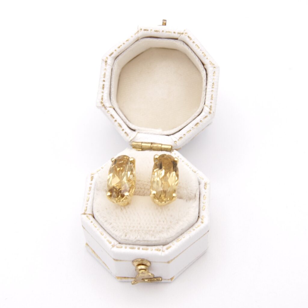 Silver Gilt Citrine Earrings