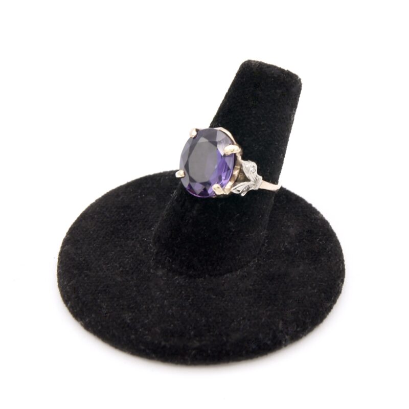 14kt Gold, Amethyst & Diamond Ring