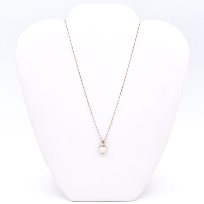 10kt Gold & Opal Heart Necklace