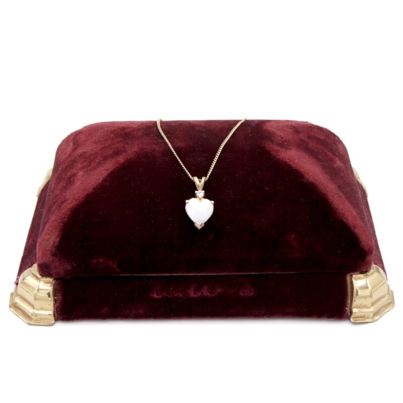 10kt Gold & Opal Heart Necklace