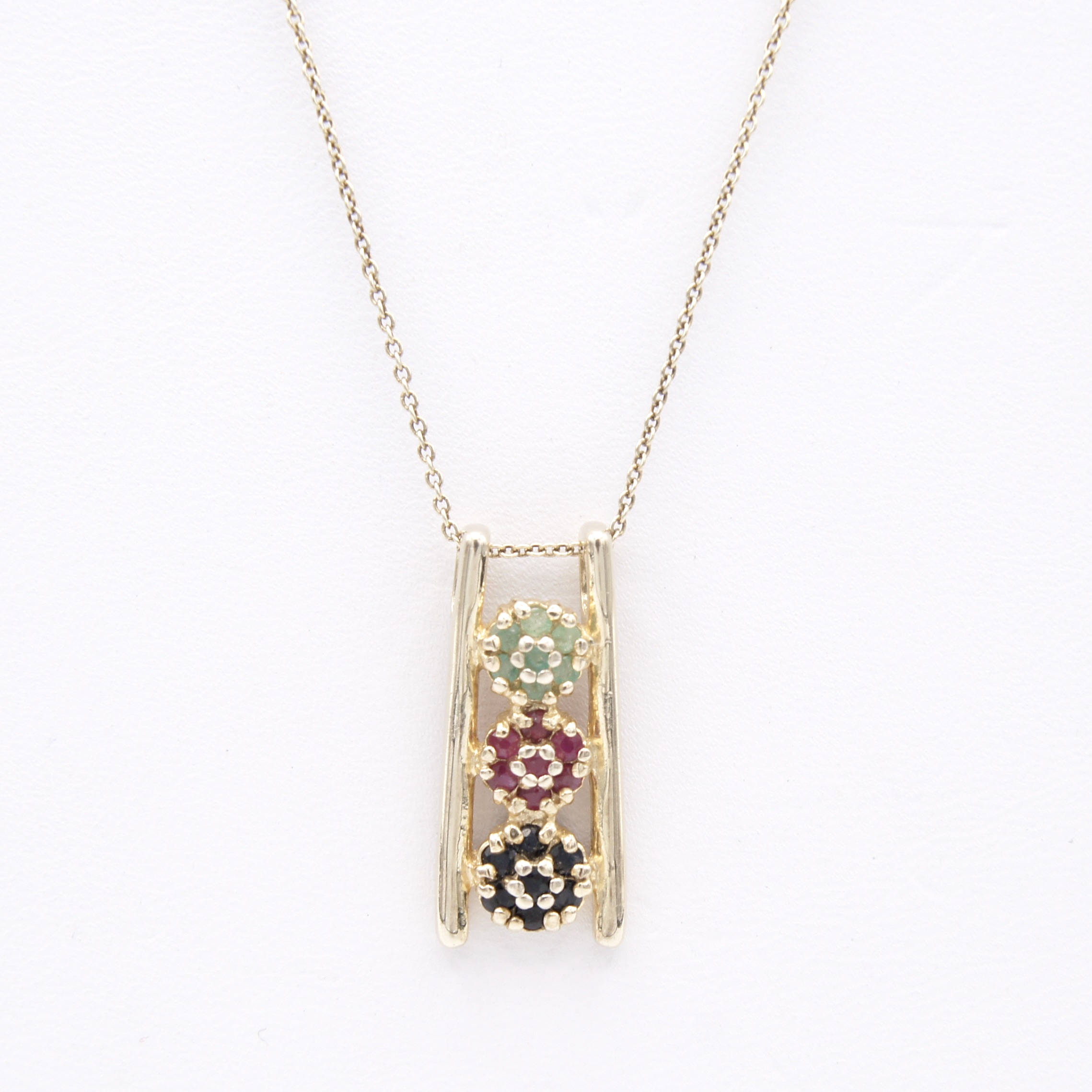 Ruby, Sapphire & Emerald Necklace