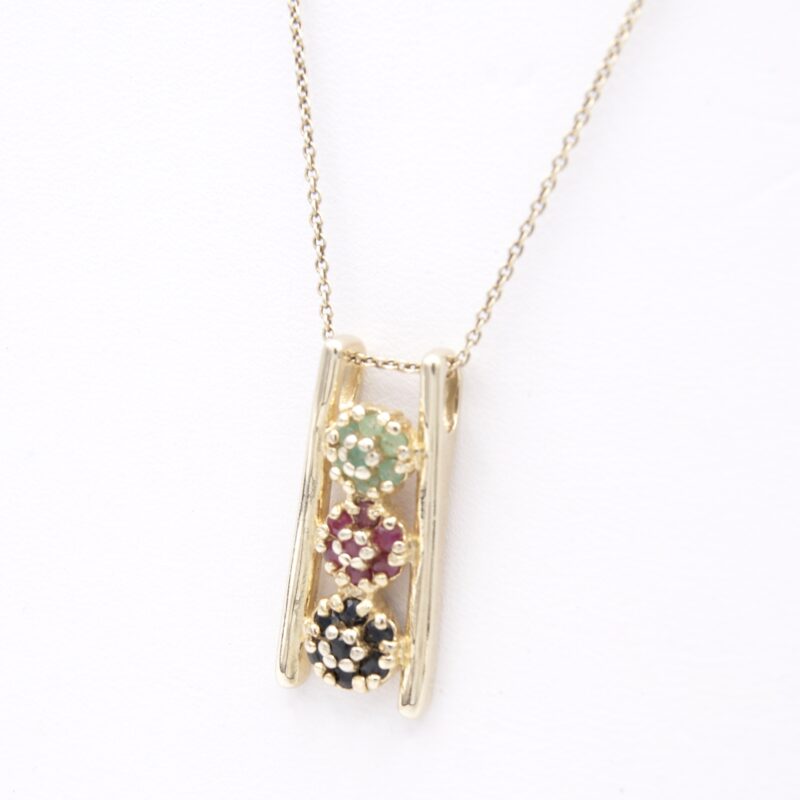 Ruby, Sapphire & Emerald Necklace
