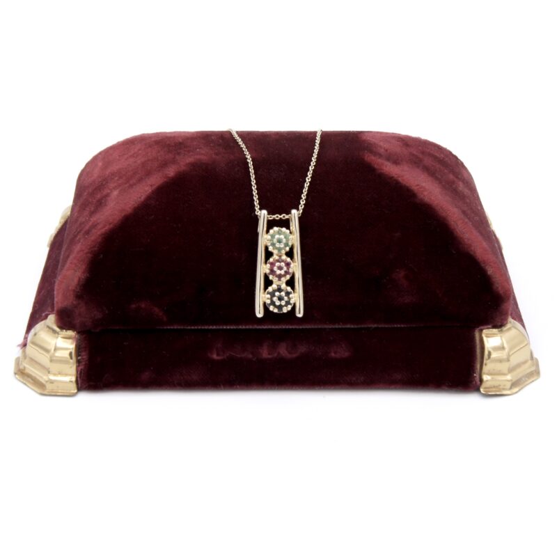 Ruby, Sapphire & Emerald Necklace