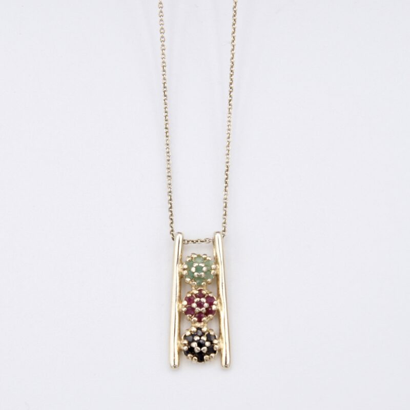 Ruby, Sapphire & Emerald Necklace