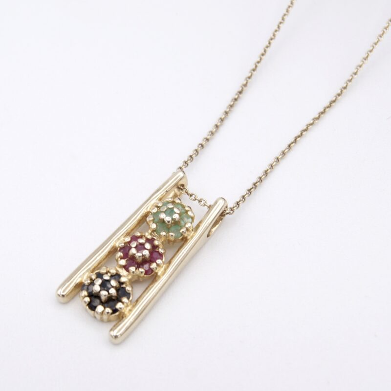 Ruby, Sapphire & Emerald Necklace