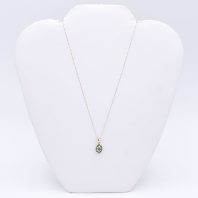 Gold, Emerald & Diamond Necklace