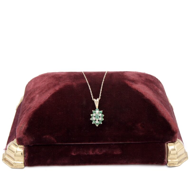 Gold, Emerald & Diamond Necklace