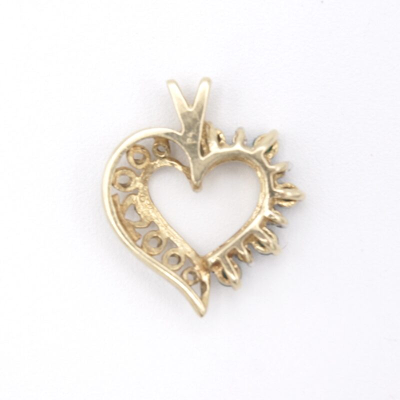 Emerald & Diamond Heart Pendant