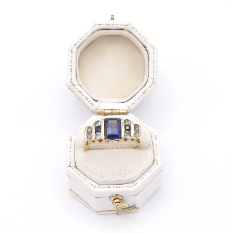 14kt Iolite, Tanzanite & Sapphire Ring