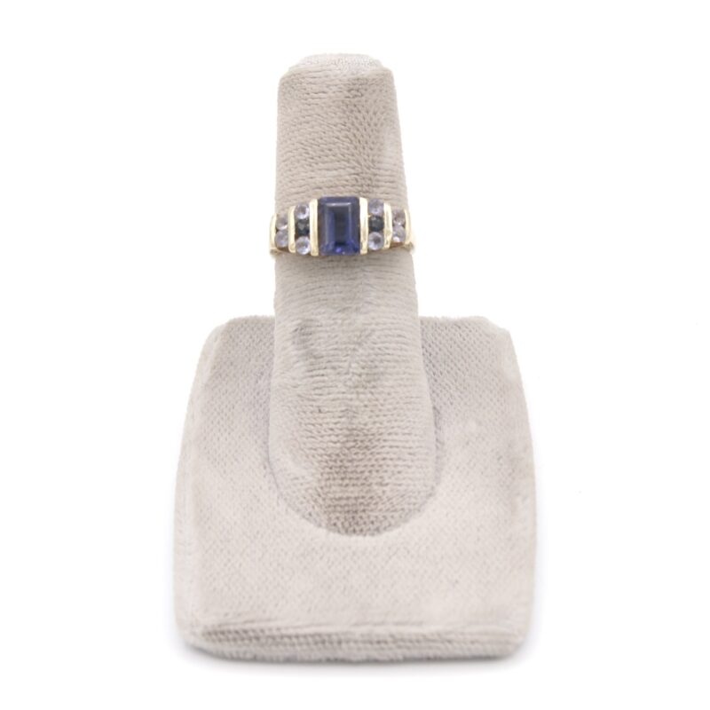 14kt Iolite, Tanzanite & Sapphire Ring