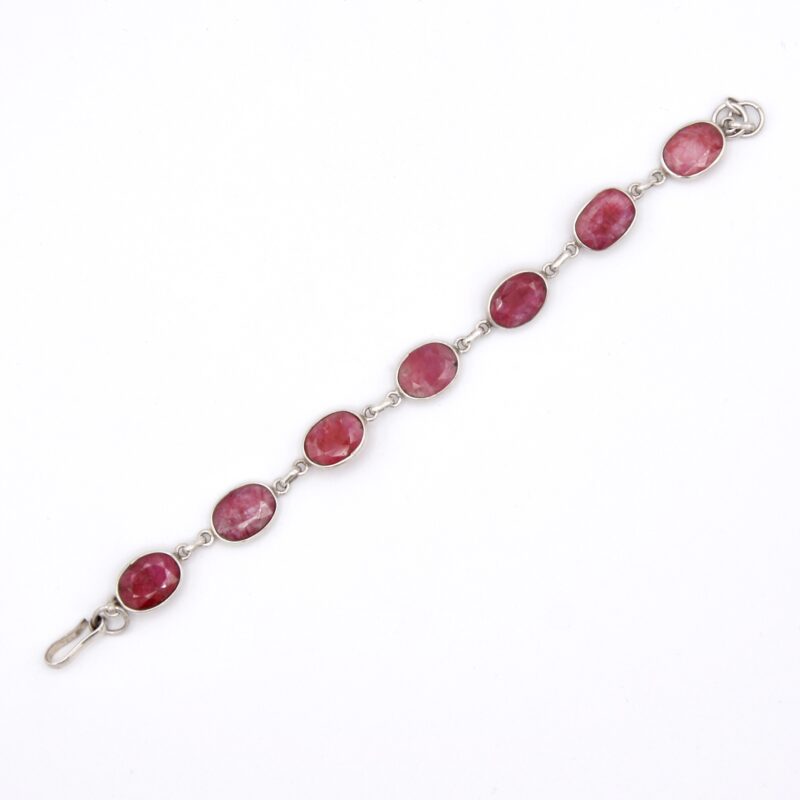 Silver & Ruby Bracelet