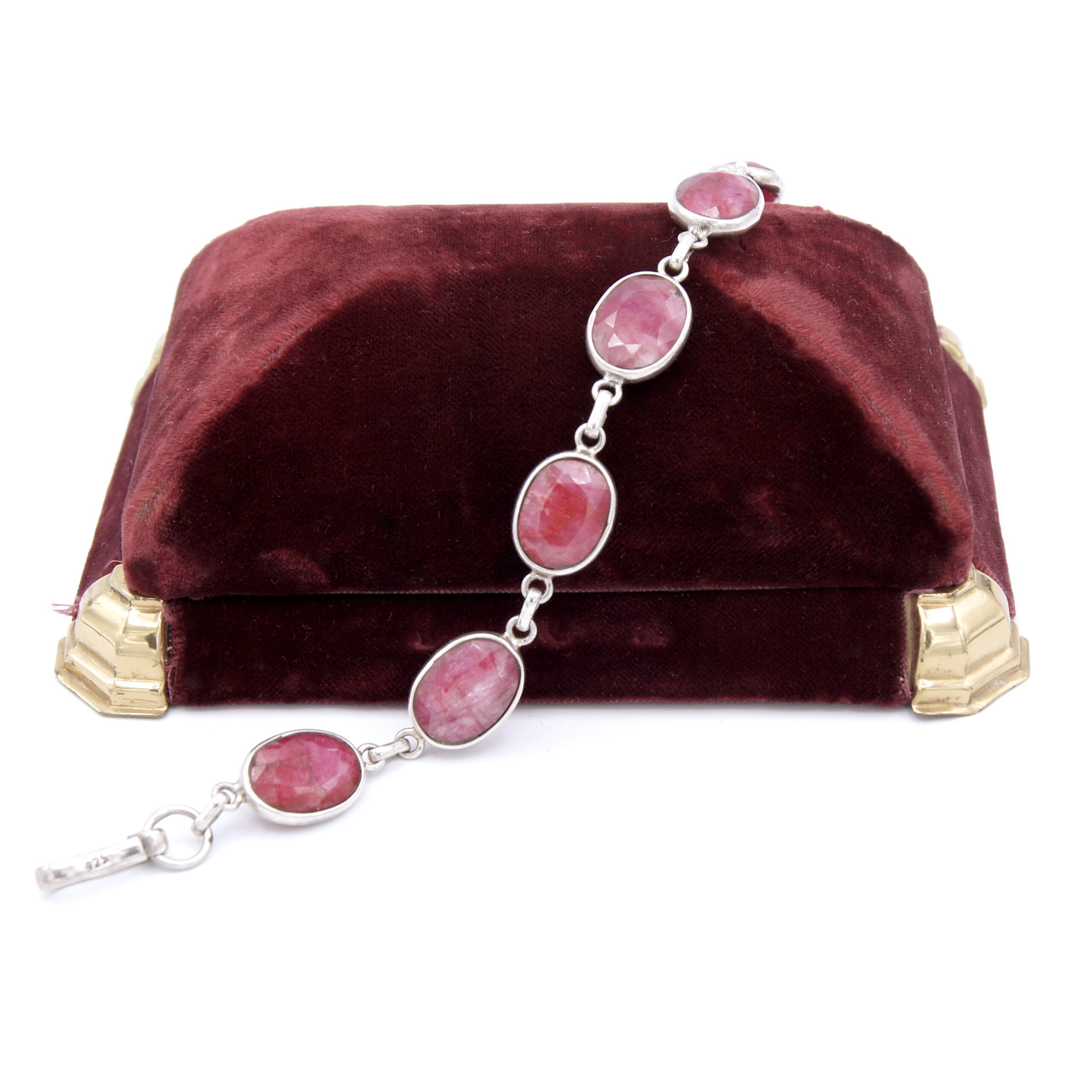 Silver & Ruby Bracelet