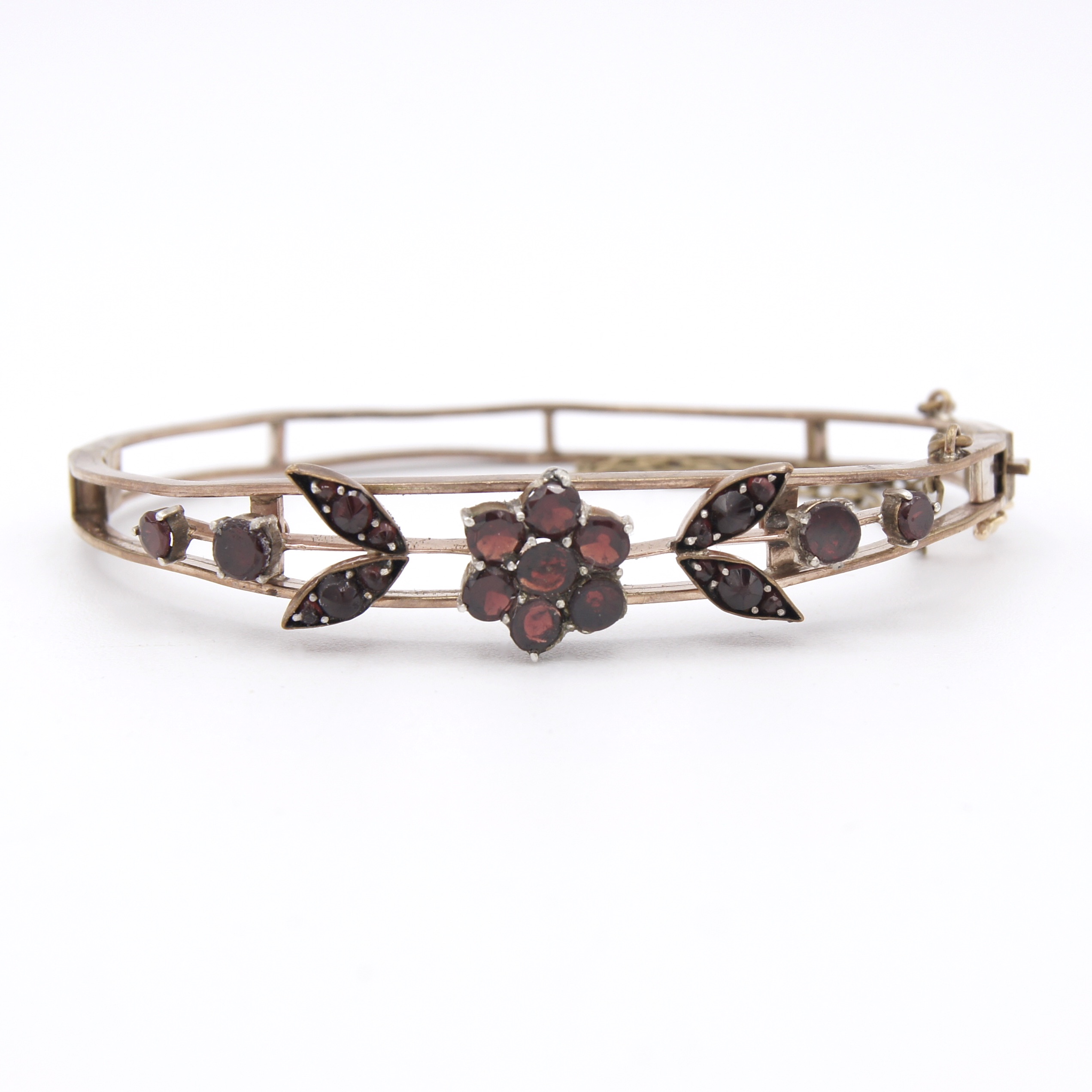 Garnet Flower Bracelet