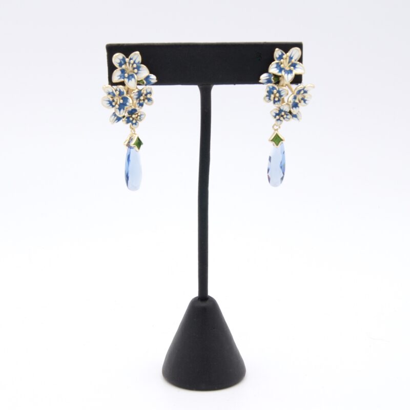 Enamelled Flower Earrings
