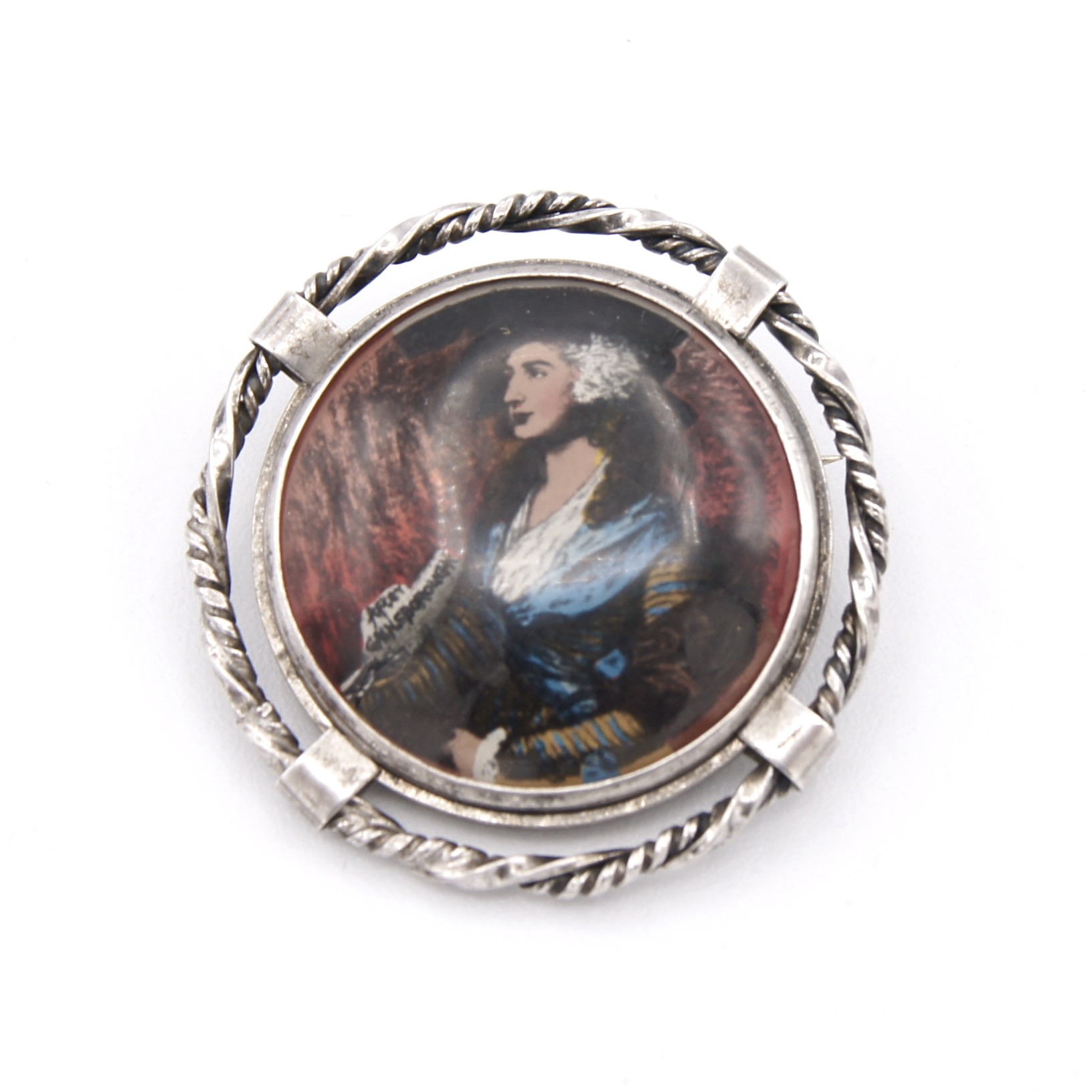 Round Portrait Brooch