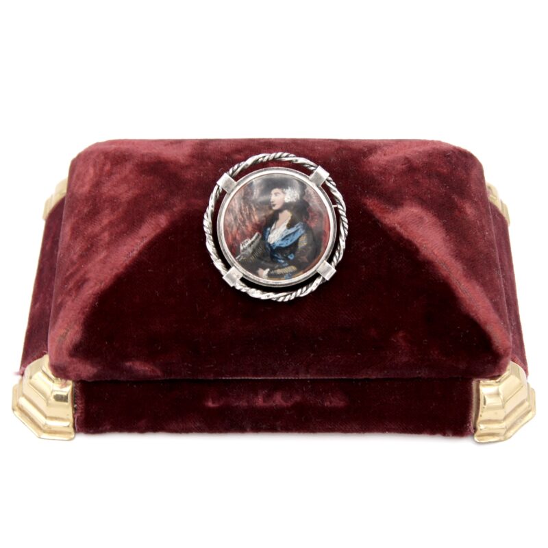 Round Portrait Brooch