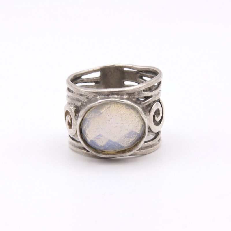 Silver Foil-Backed Ring