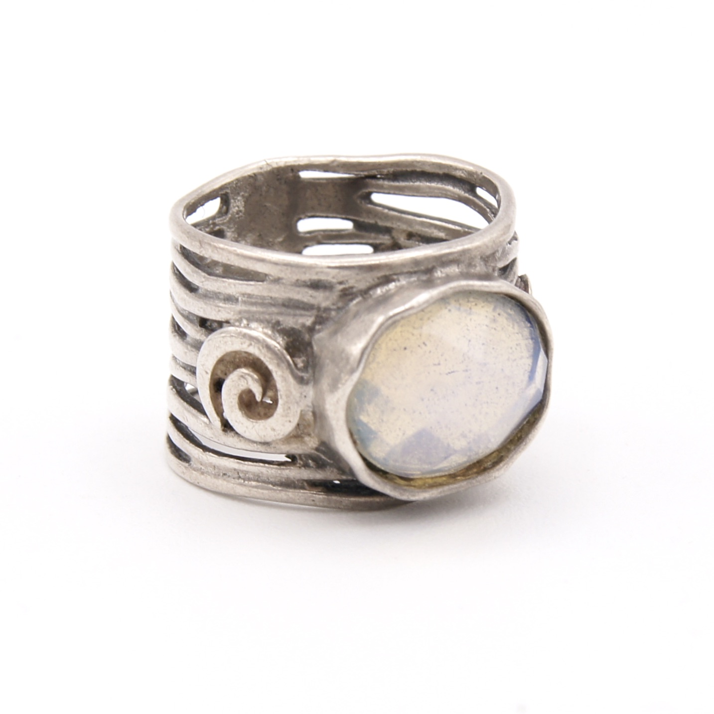 Silver Foil-Backed Ring