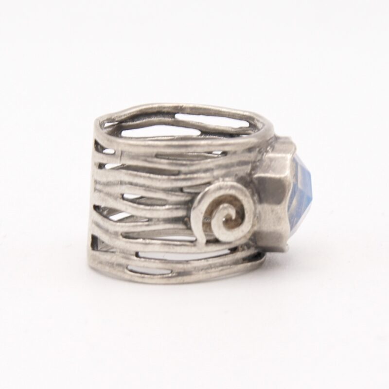 Silver Foil-Backed Ring