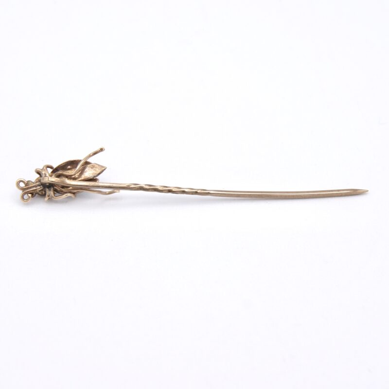 Turquoise, Pearl & Garnet Insect Brooch