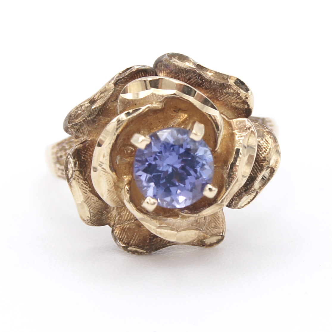 10kt Gold Flower Ring