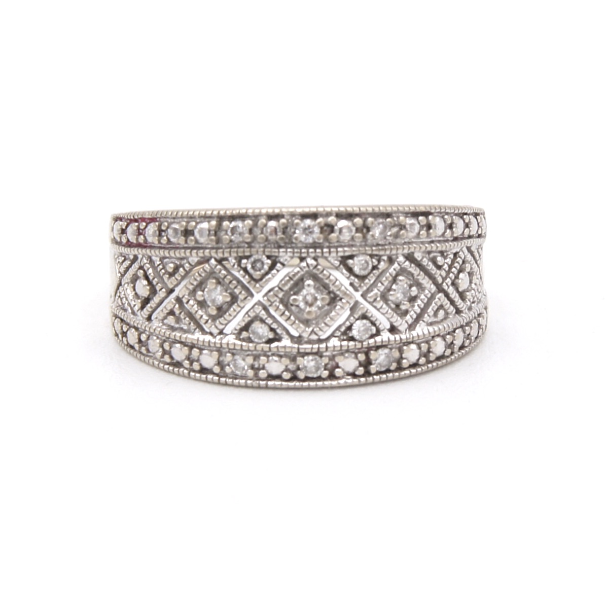 10kt White Gold & Diamond Band